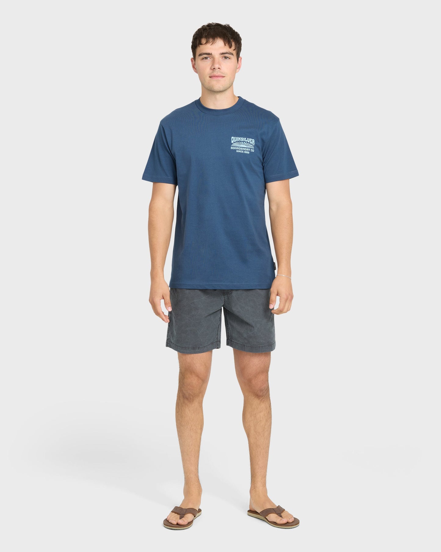 Radiant Flare Short Sleeve Knit T-Shirt - Dark Denim