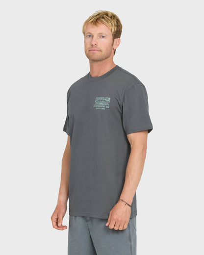 Radiant Flare Short Sleeve Knit T-Shirt - Iron Gate