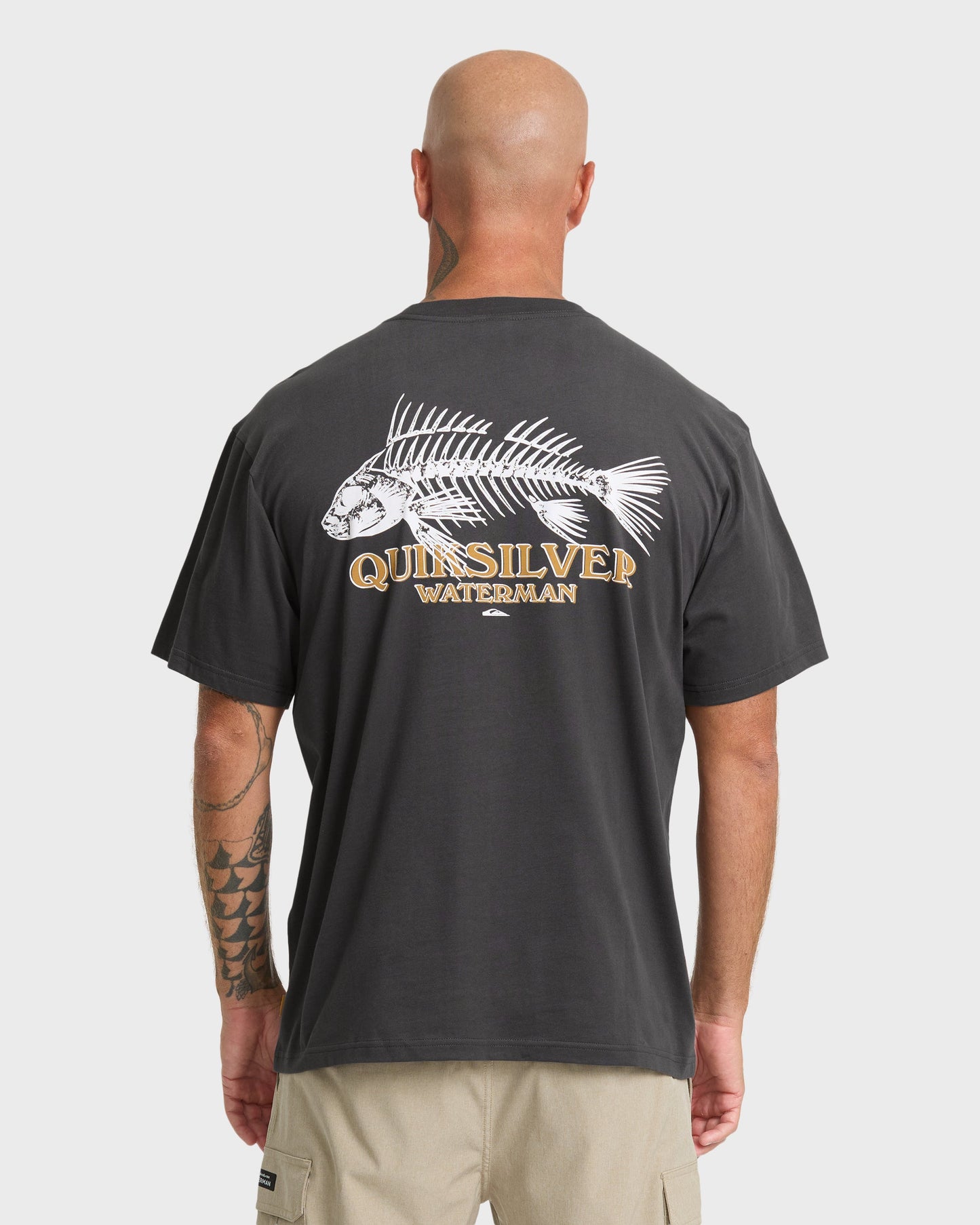 Waterman Fish Bones Short Sleeve Cotton T-Shirt - Phantom