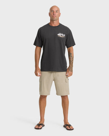 Waterman Fish Bones Short Sleeve Cotton T-Shirt - Phantom