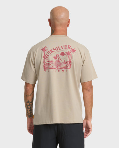 Waterman Lei'd Back Short Sleeve Cotton T-Shirt - Plaza Taupe