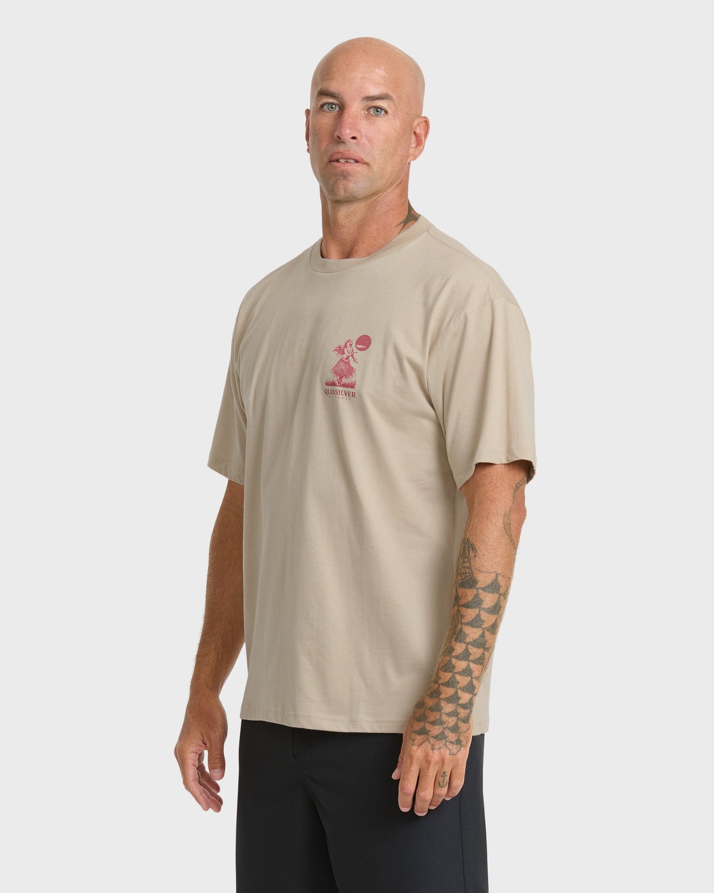 Waterman Lei'd Back Short Sleeve Cotton T-Shirt - Plaza Taupe
