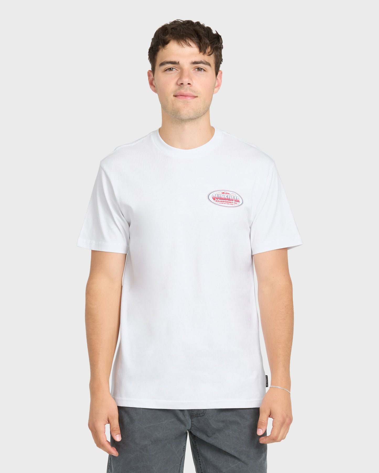 Firecracker Short Sleeve Cotton T-Shirt - White