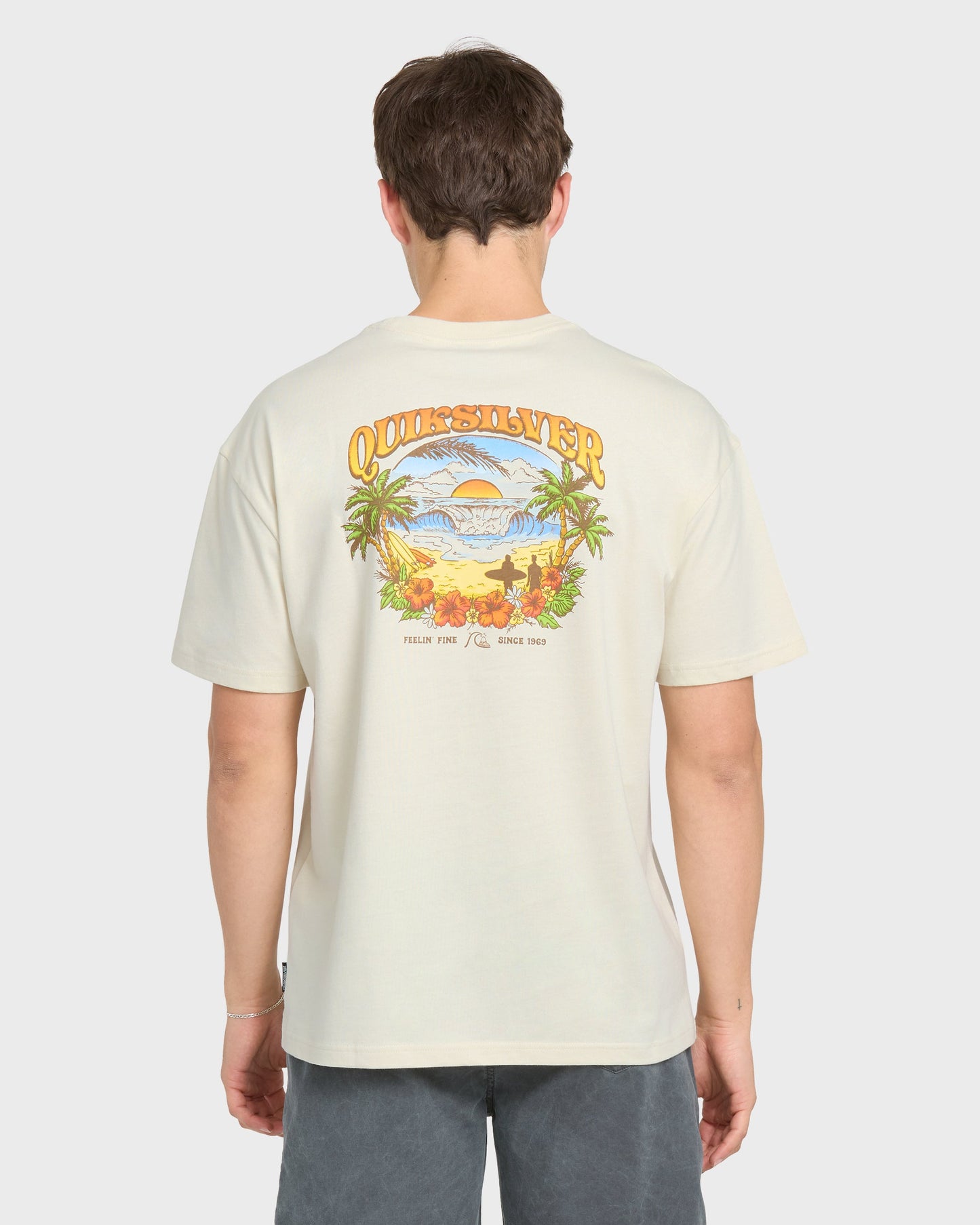 Originals Hawaiian Paradise Short Sleeve Knit T-Shirt - Silver Birch