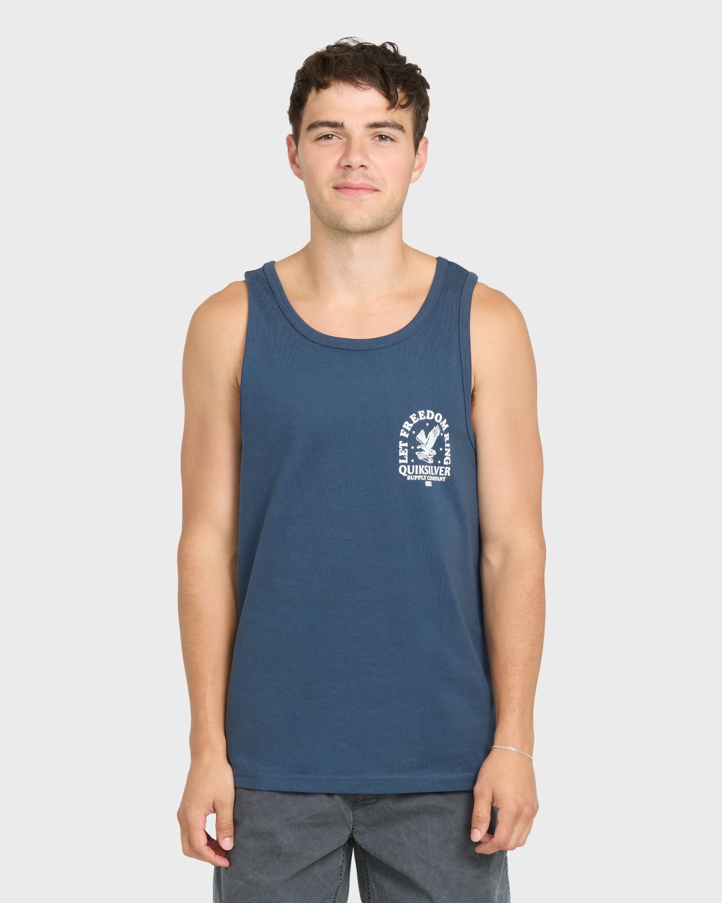 Freedom Ring Tank Top - Dark Denim