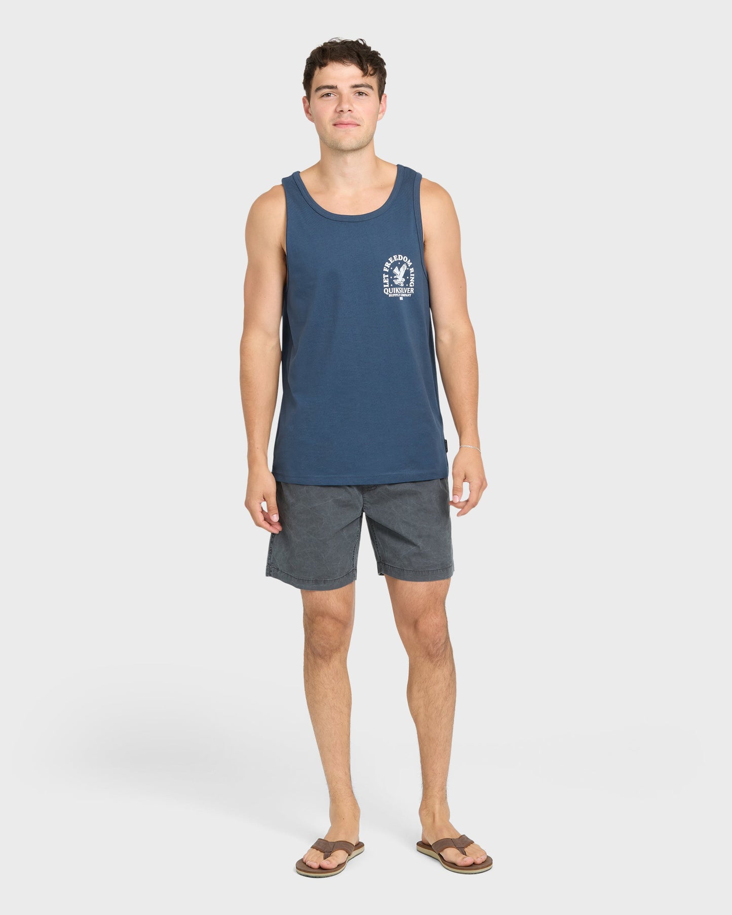 Freedom Ring Tank Top - Dark Denim