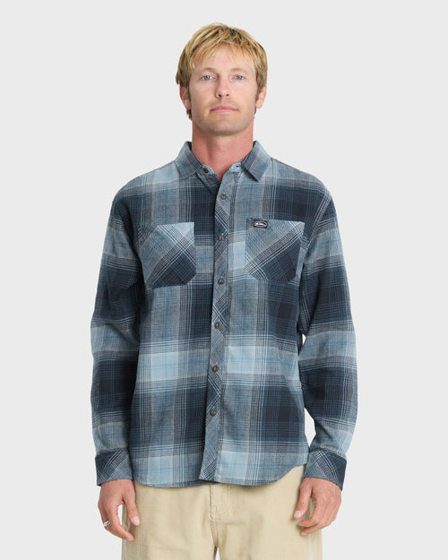 Avalon Long Sleeve Flannel Shirt - Dark Denim