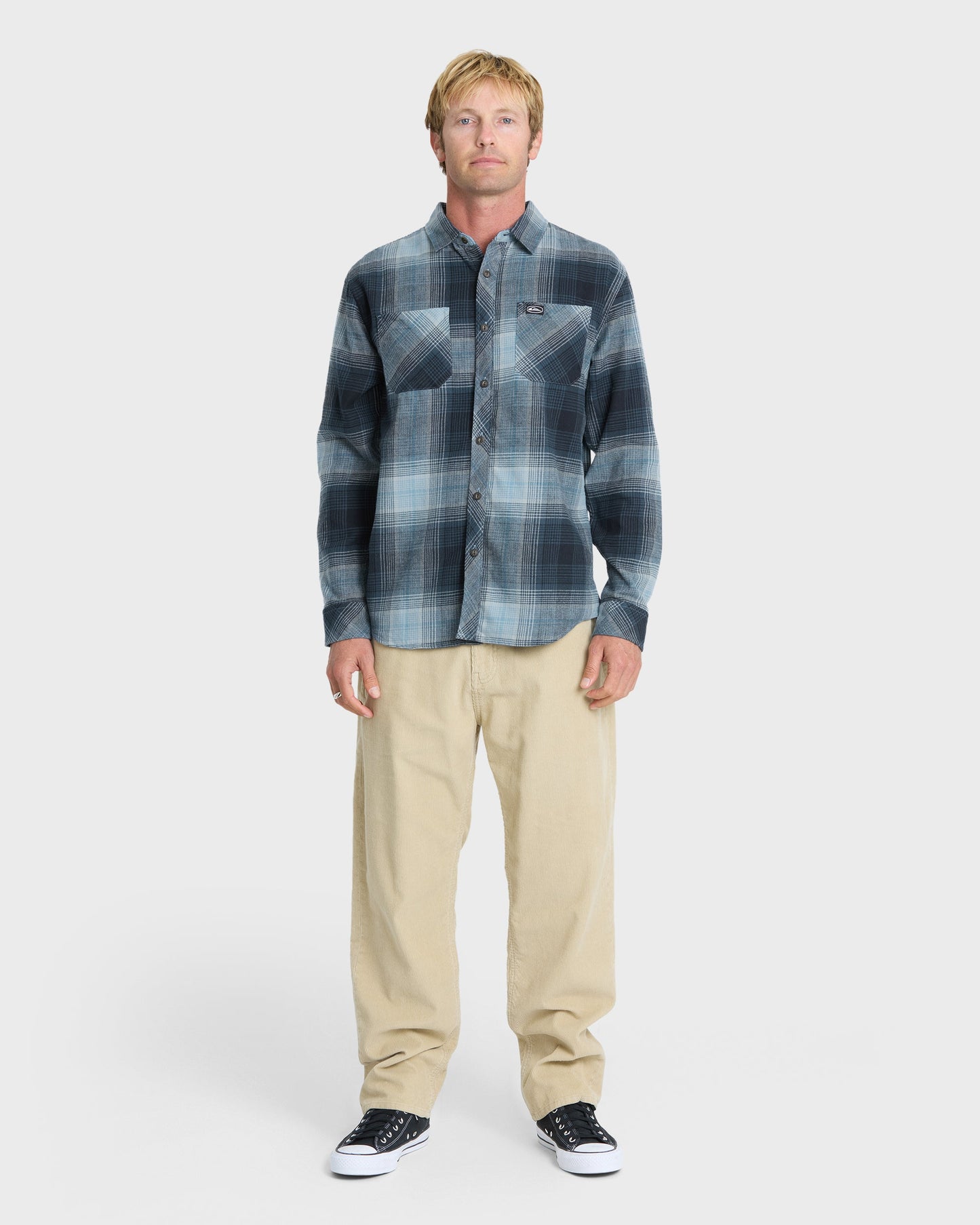 Avalon Long Sleeve Flannel Shirt - Dark Denim