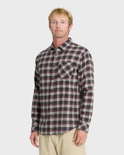 Saltwater Long Sleeve Flannel Shirt - Phantom
