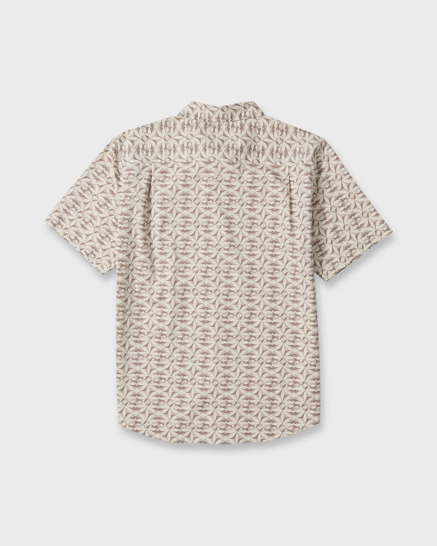 Nature Tile Classic Short Sleeve Woven Shirt - Bone White