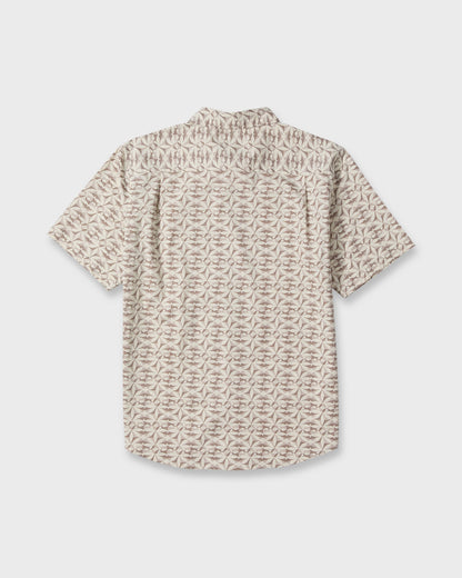 Nature Tile Classic Short Sleeve Woven Shirt - Bone White