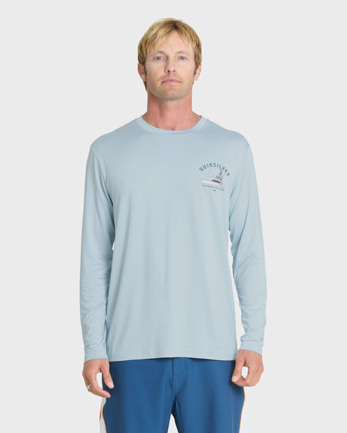 Waterman Offshore Angler 50 UPF Long Sleeve Surf Tee - Skyway