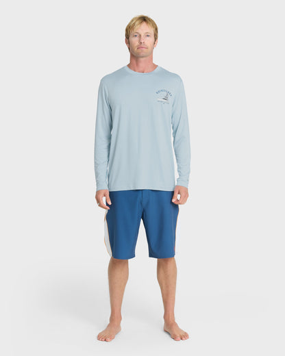 Waterman Offshore Angler 50 UPF Long Sleeve Surf Tee - Skyway