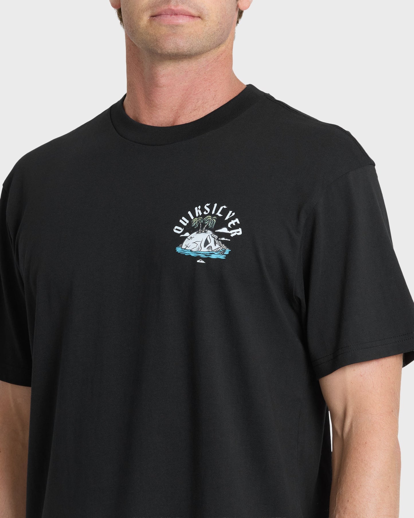 Skull Rock Classic Short Sleeve Knit T-Shirt - Black