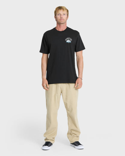 Skull Rock Classic Short Sleeve Knit T-Shirt - Black