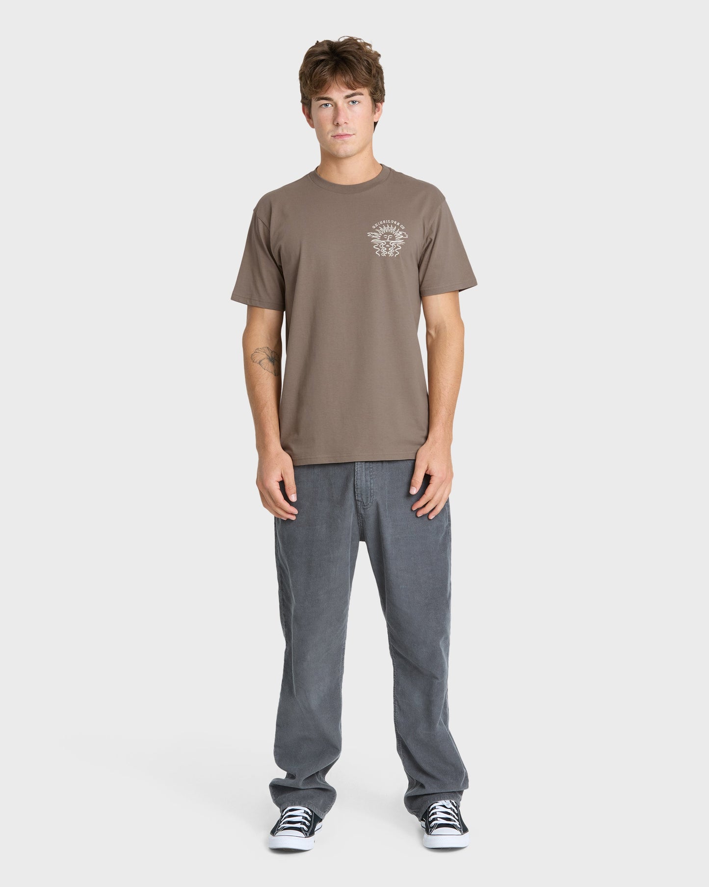 Sun Down Classic Short Sleeve Knit T-Shirt - Pine Bark