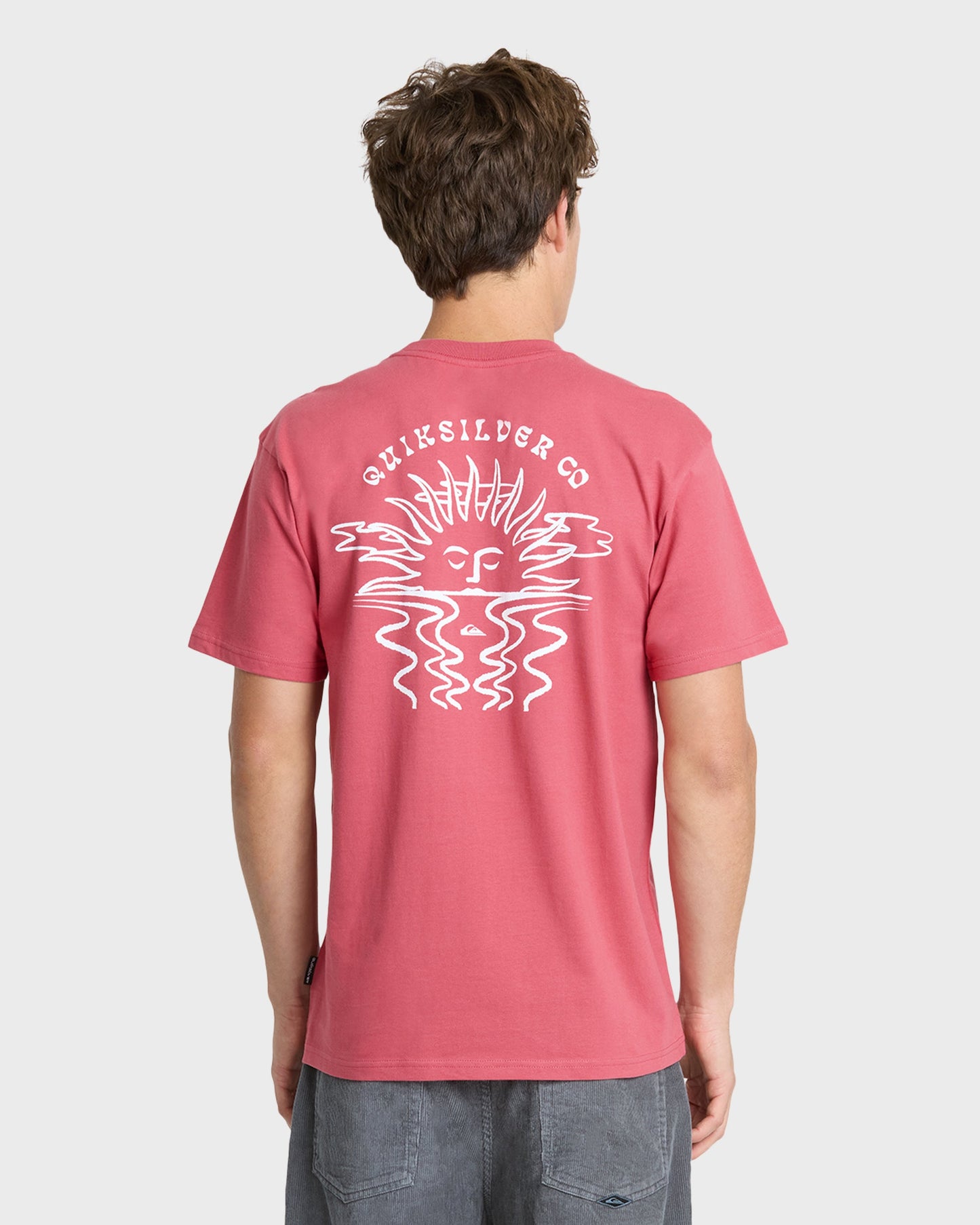Sun Down Classic Short Sleeve Knit T-Shirt - Slate Rose