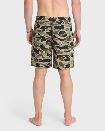 Saltwater St Print Boardshorts - Grape Leaf