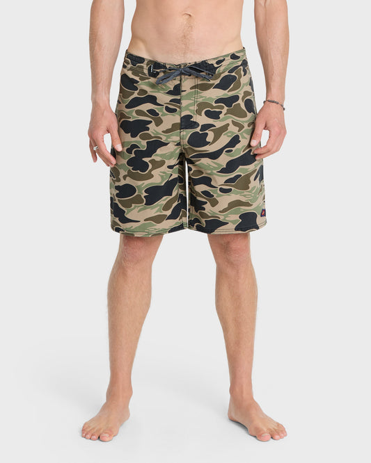 Saltwater St Print Boardshorts - Grape Leaf