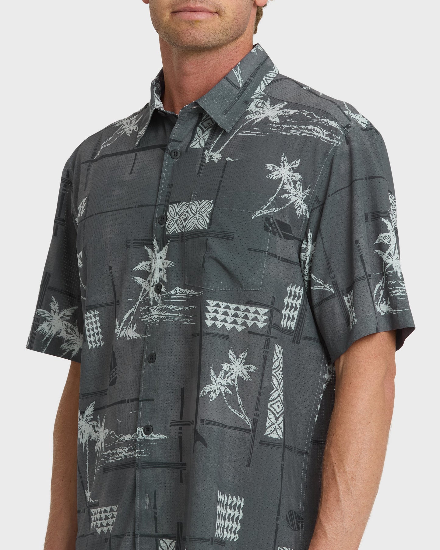 Waterman Island Time Short Sleeve Woven Shirt - Phantom