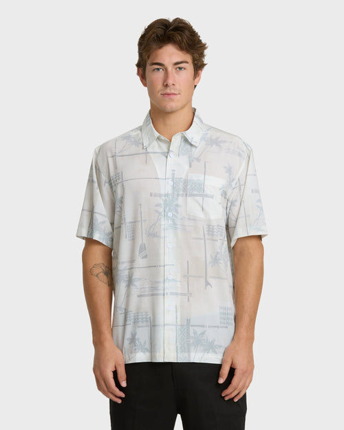 Waterman Island Time Short Sleeve Woven Shirt - White