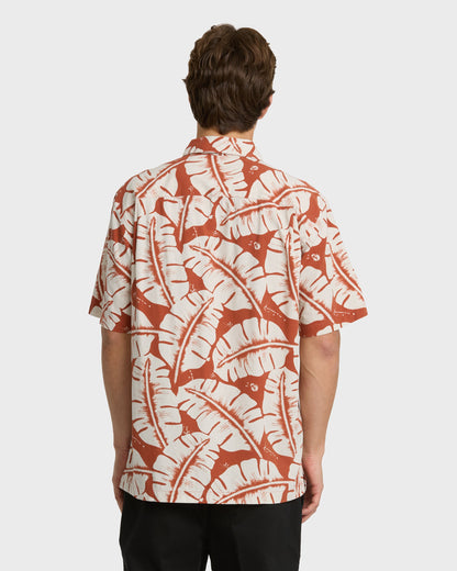 Waterman Fronds Short Sleeve Woven Shirt - Picante