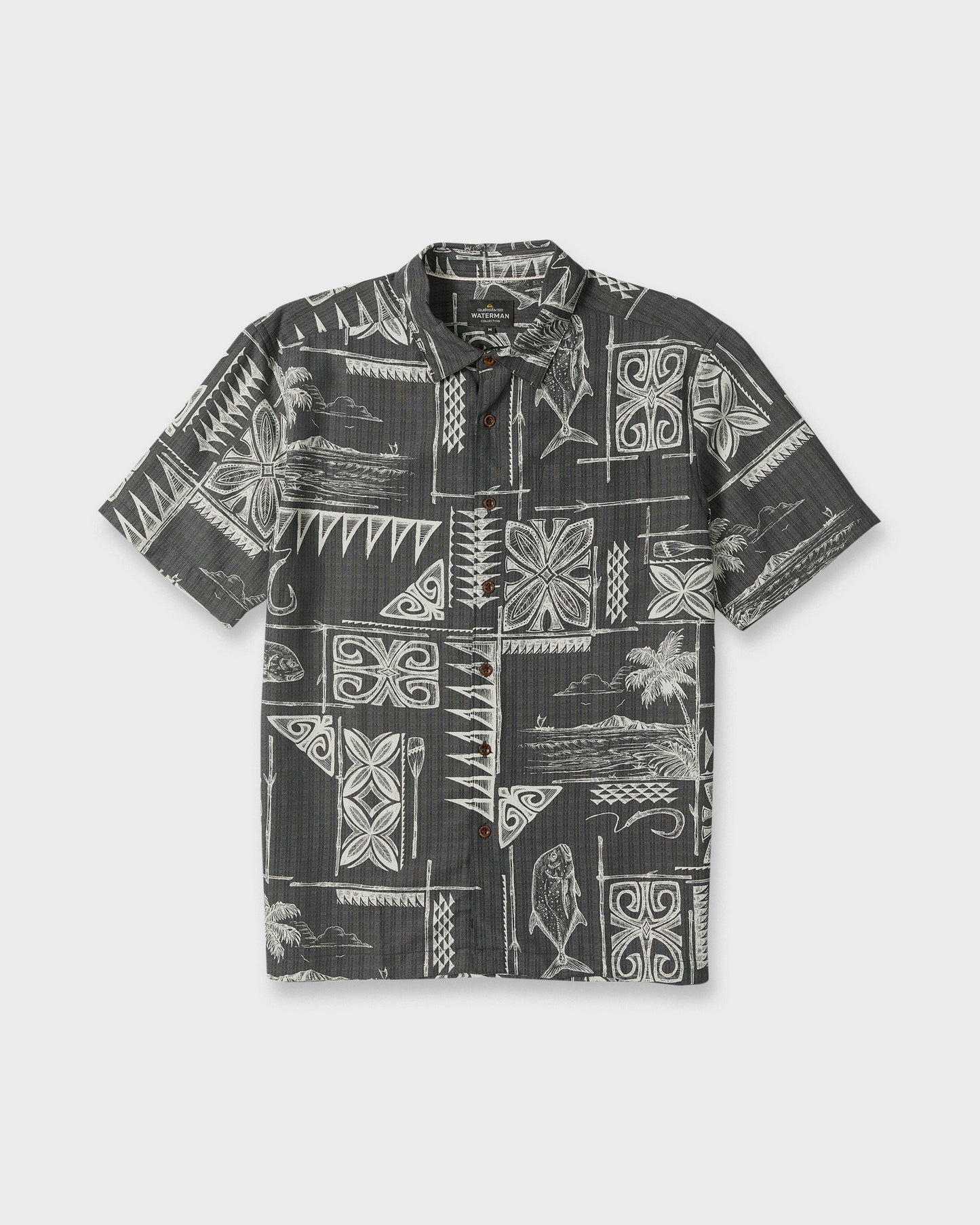 Waterman Ohana Bay Short Sleeve Woven Shirt - Phantom
