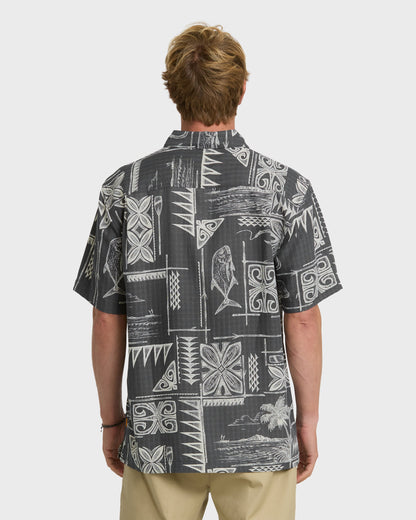 Waterman Ohana Bay Short Sleeve Woven Shirt - Phantom