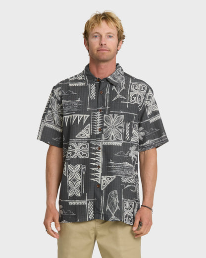Waterman Ohana Bay Short Sleeve Woven Shirt - Phantom