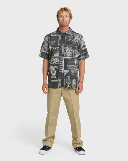 Waterman Ohana Bay Short Sleeve Woven Shirt - Phantom