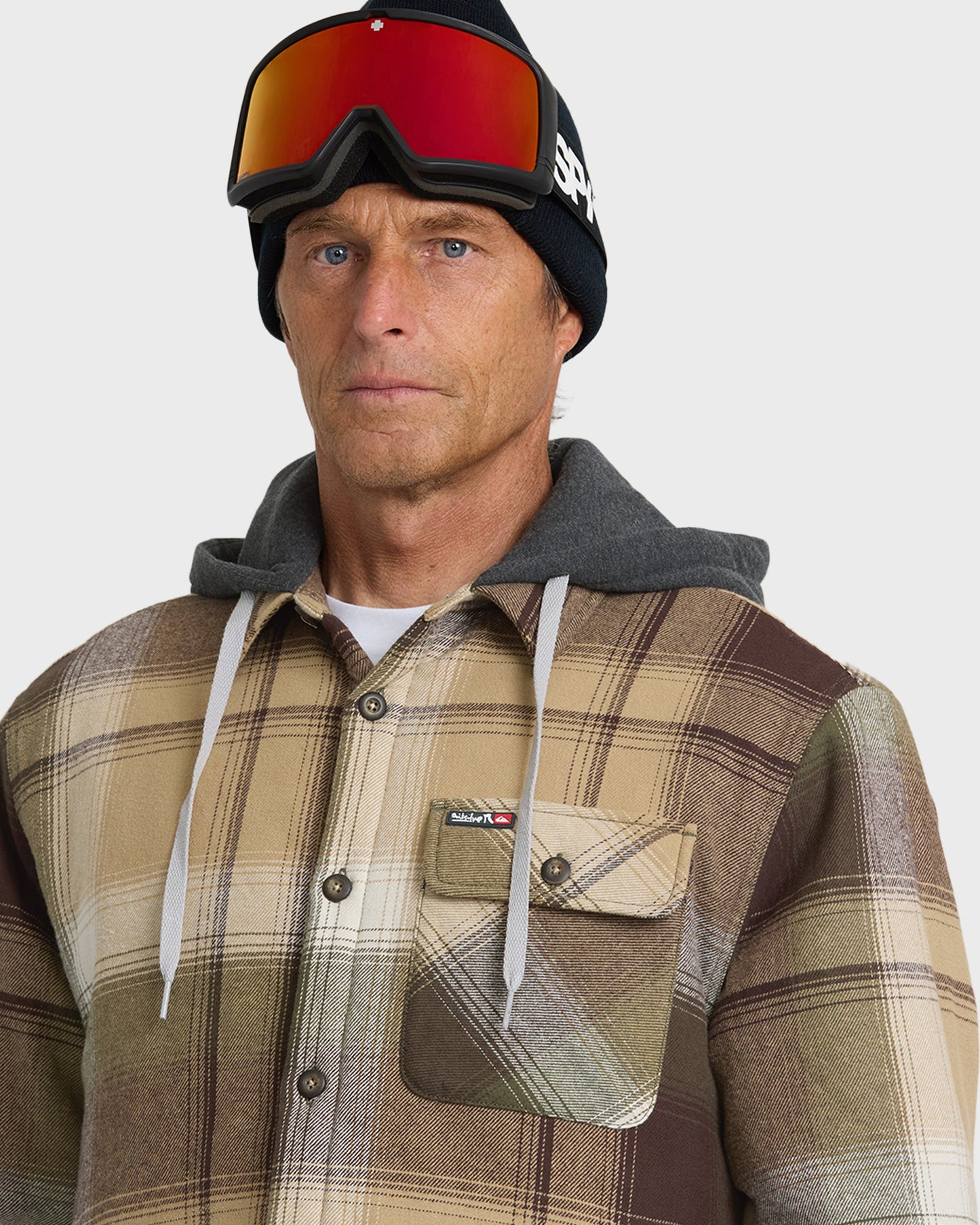 Mantra Hooded Long Sleeve Flannel Shirt - Kelp