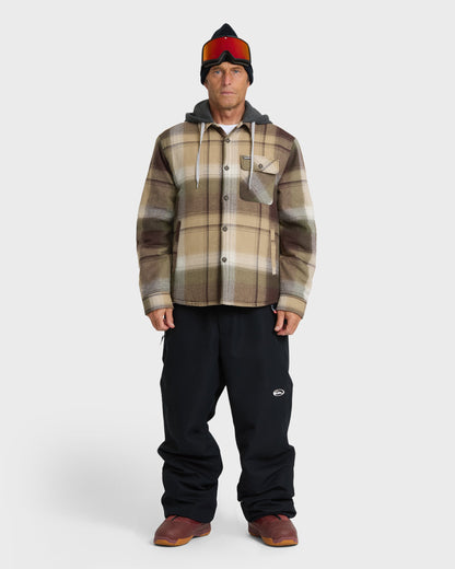Mantra Hooded Long Sleeve Flannel Shirt - Kelp