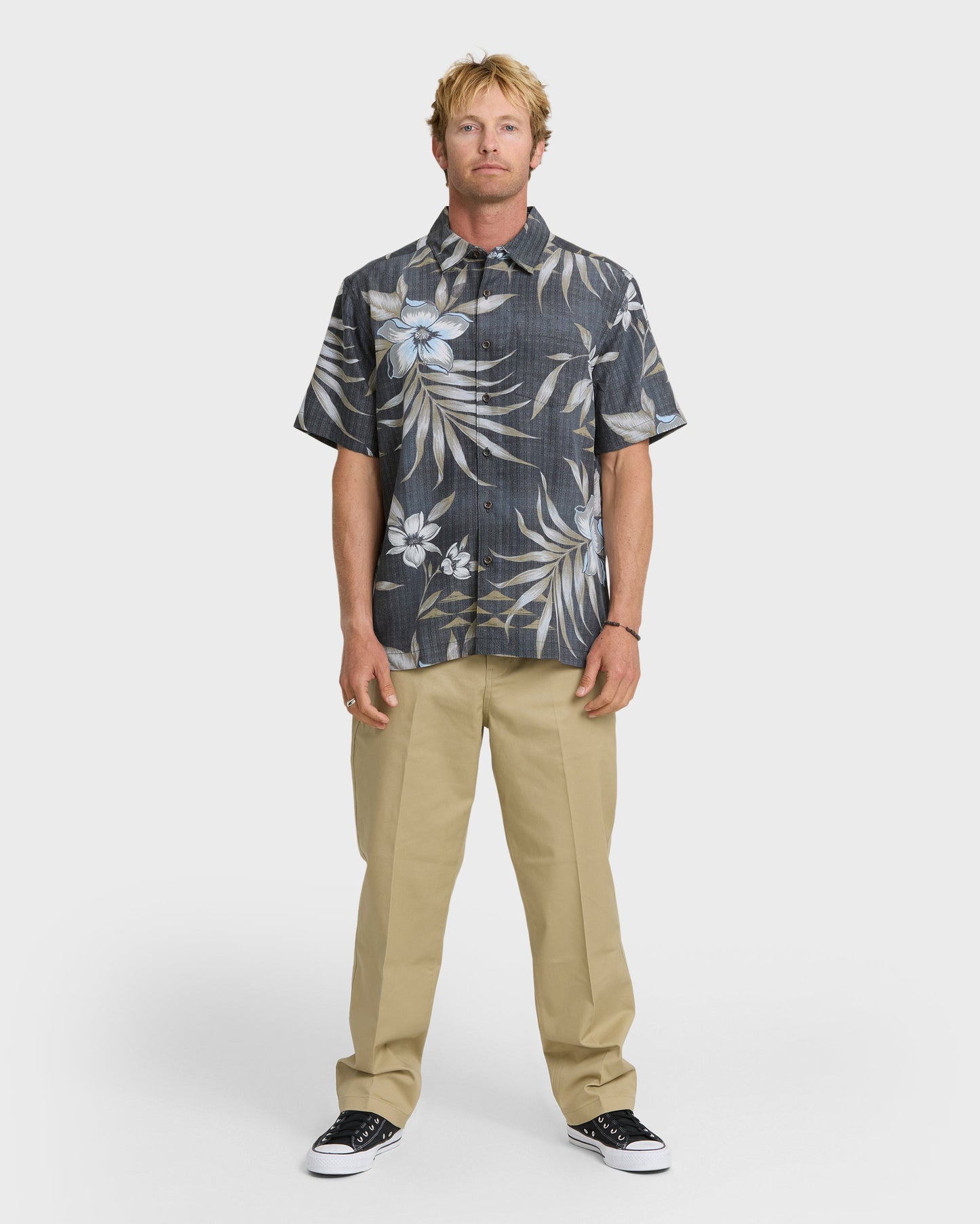 Waterman Palapa Floral Short Sleeve Woven Shirt - Phantom