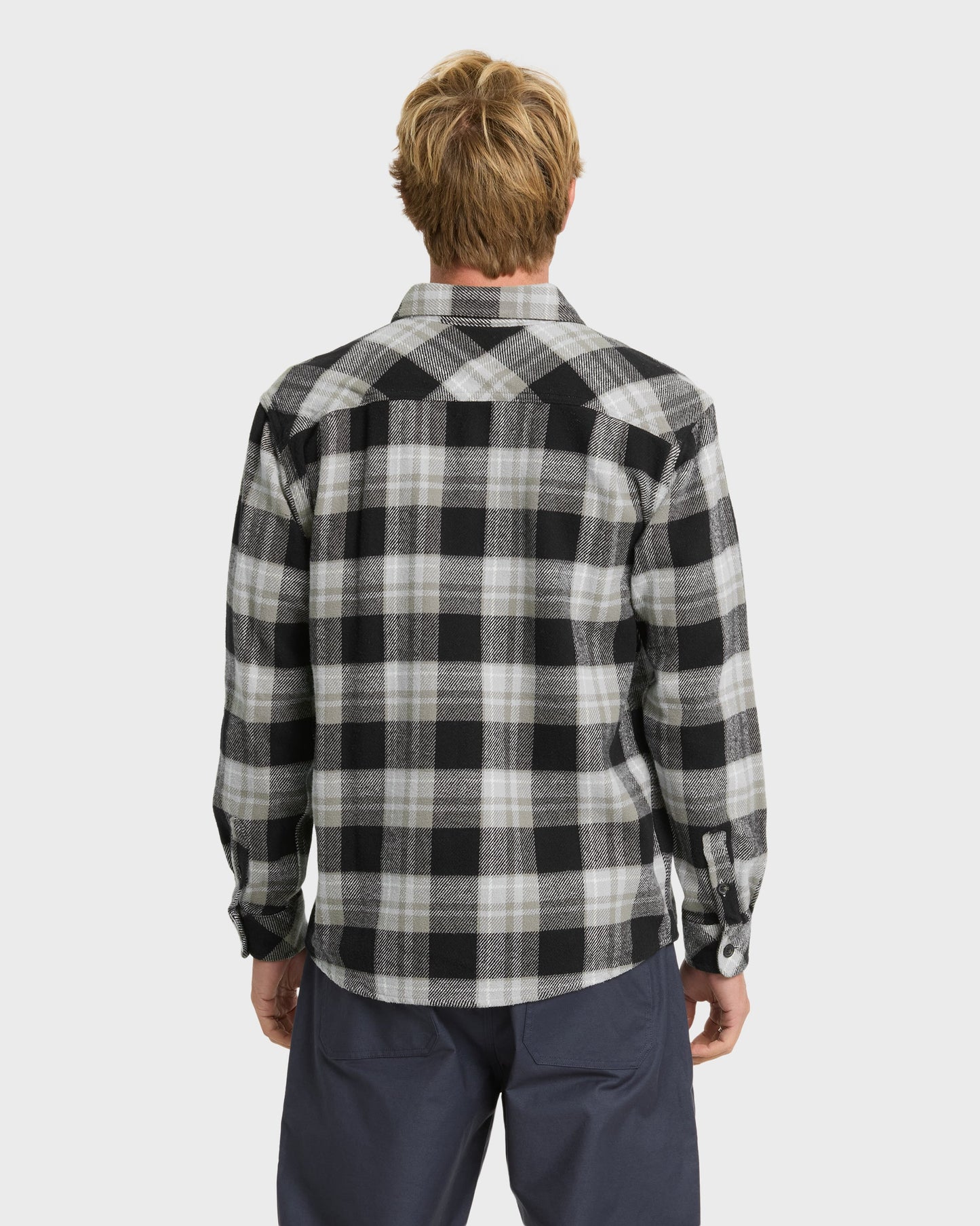 Waterman Dover Long Sleeve Flannel Overshirt - Black