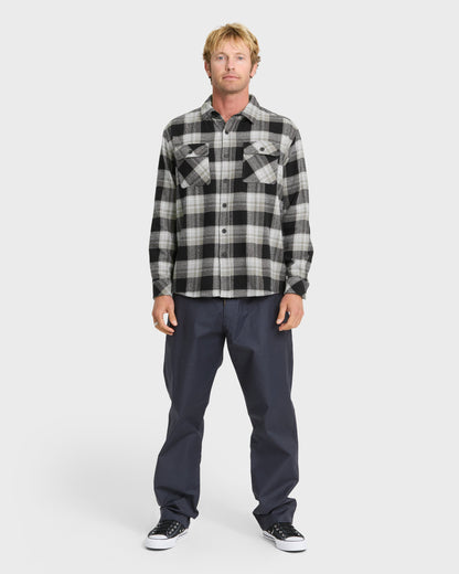 Waterman Dover Long Sleeve Flannel Overshirt - Black