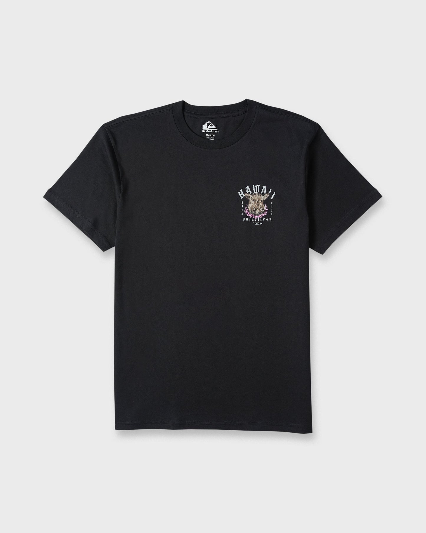Hawaii Kalua Short Sleeve Cotton T-Shirt - Black