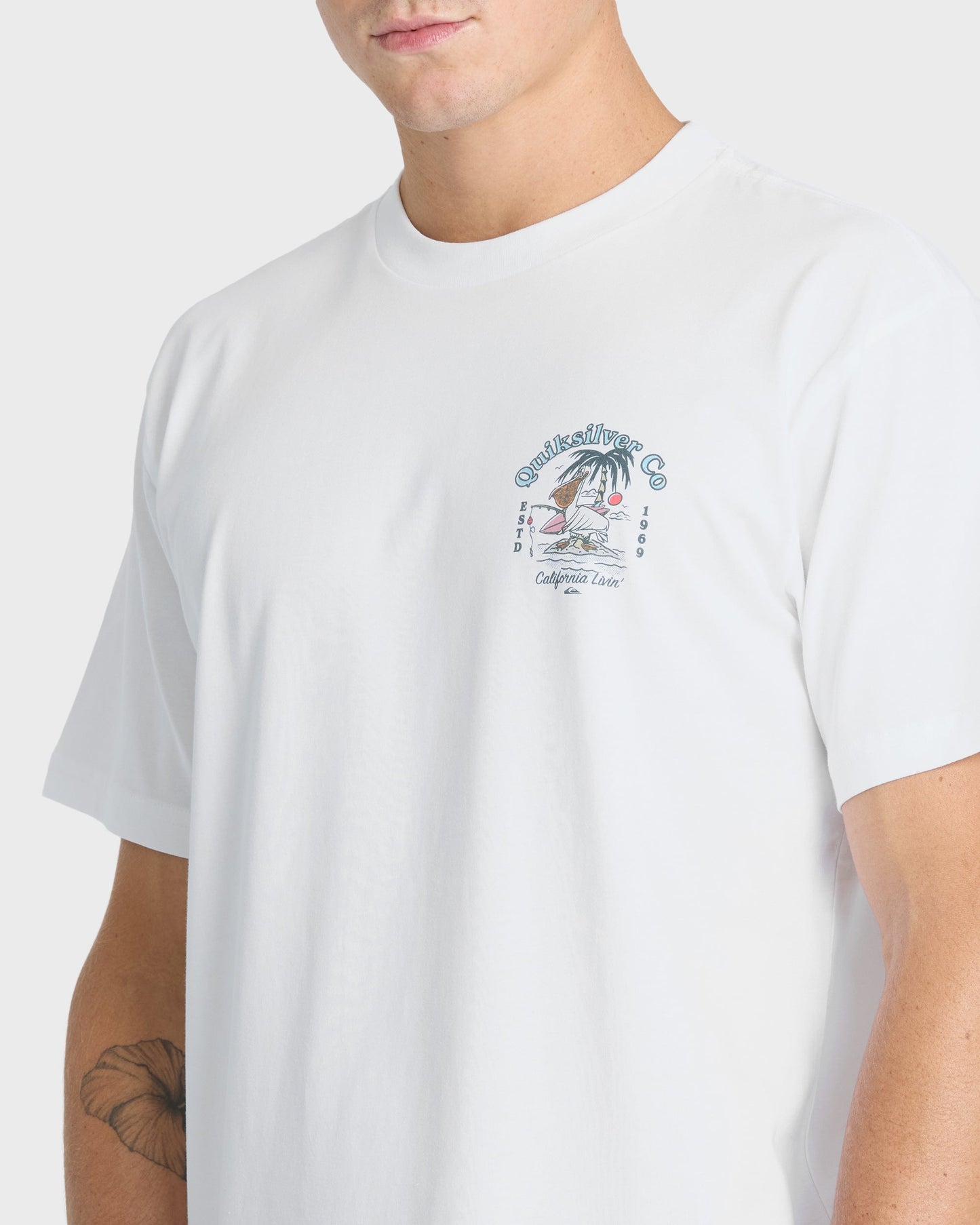 California Pelican Island Classic Short Sleeve Knit T-Shirt - White
