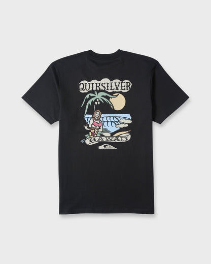 Hawaii Island Peace Short Sleeve Cotton T-Shirt - Black