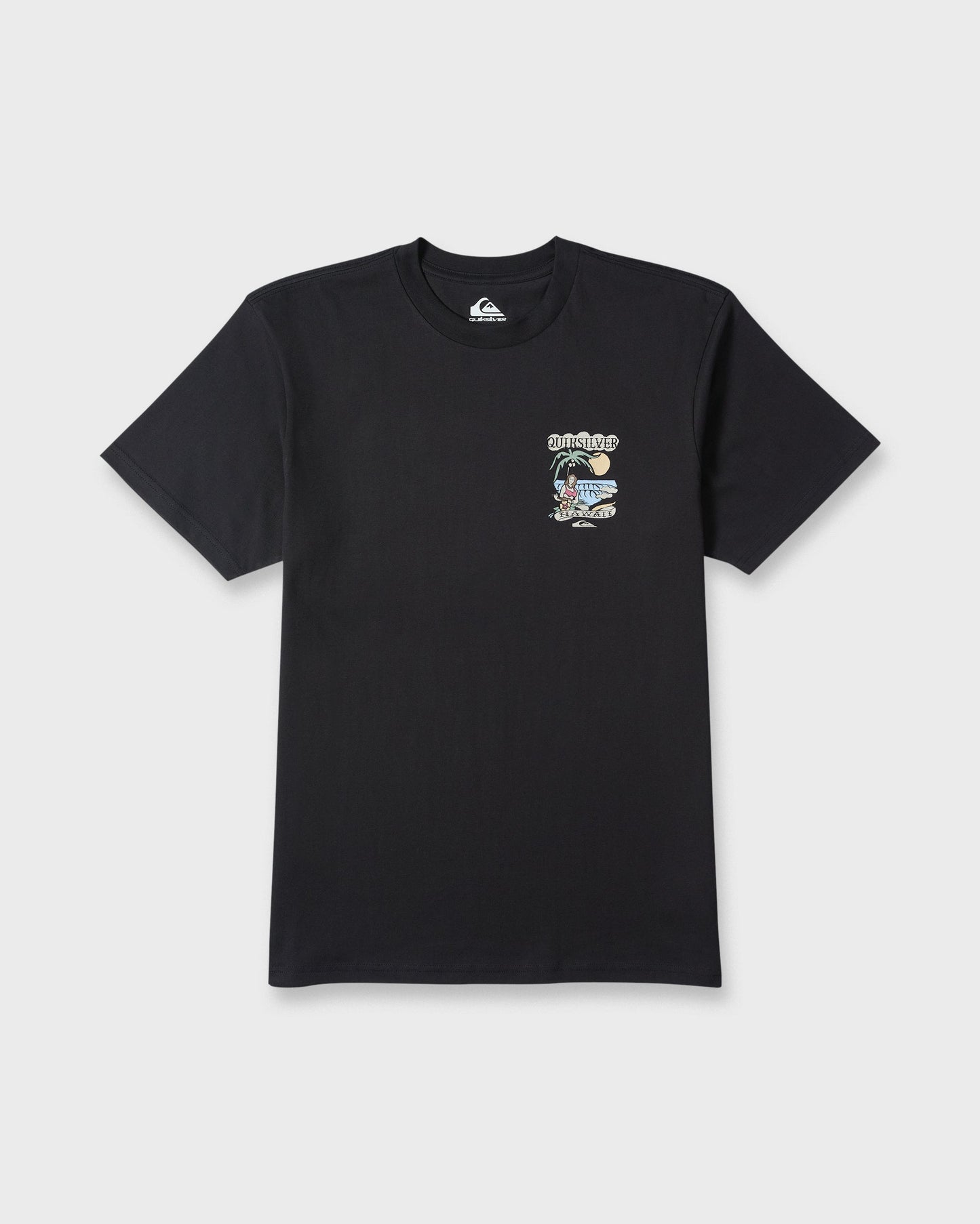 Hawaii Island Peace Short Sleeve Cotton T-Shirt - Black