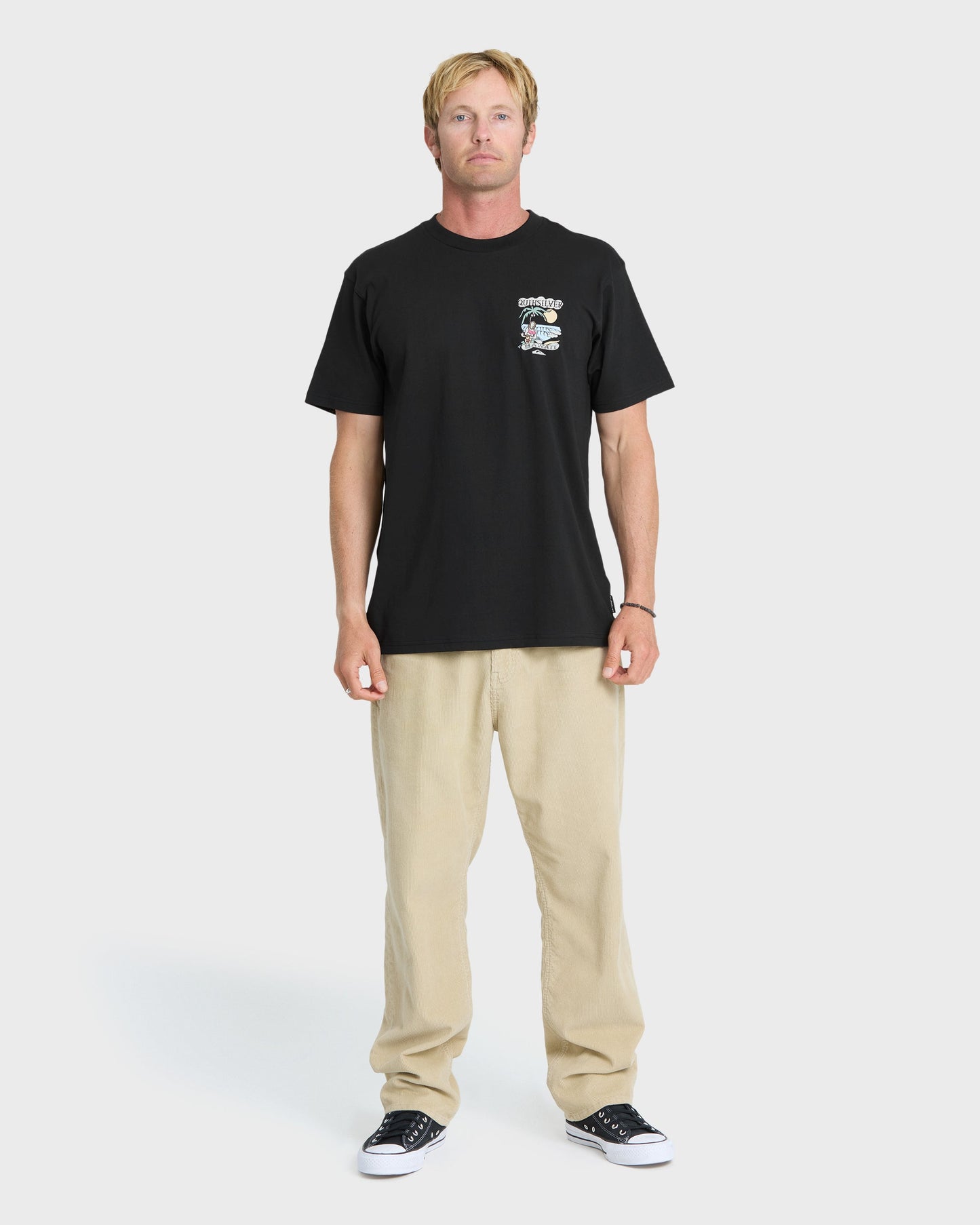 Hawaii Island Peace Short Sleeve Cotton T-Shirt - Black