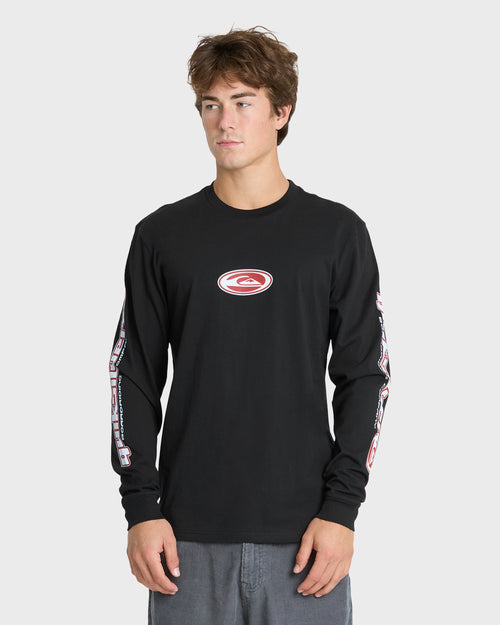 Clutch Long Sleeve Knit T-Shirt - Black