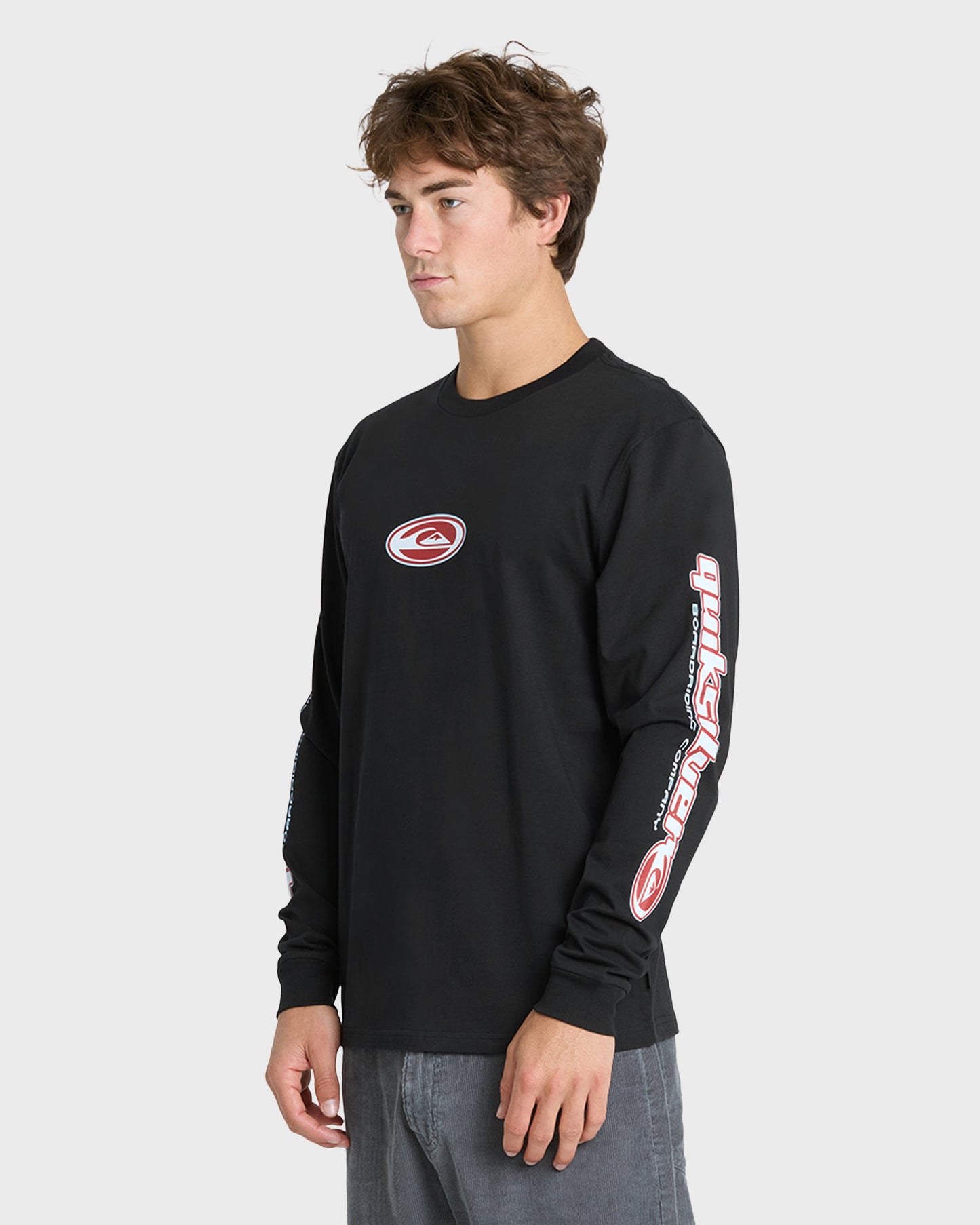 Clutch Long Sleeve Knit T-Shirt - Black
