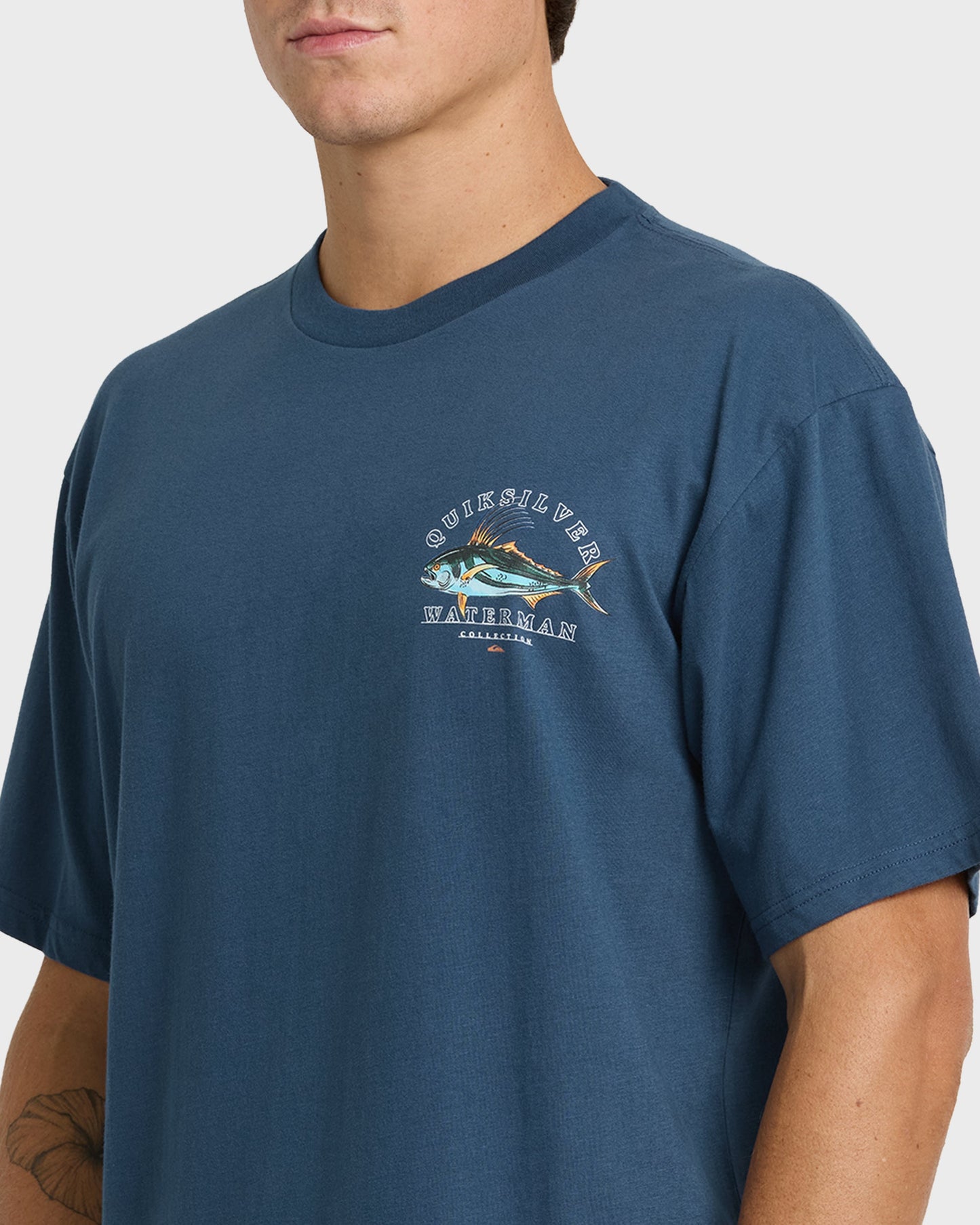 Waterman Rooster Classic Short Sleeve Knit T-Shirt - Dark Denim