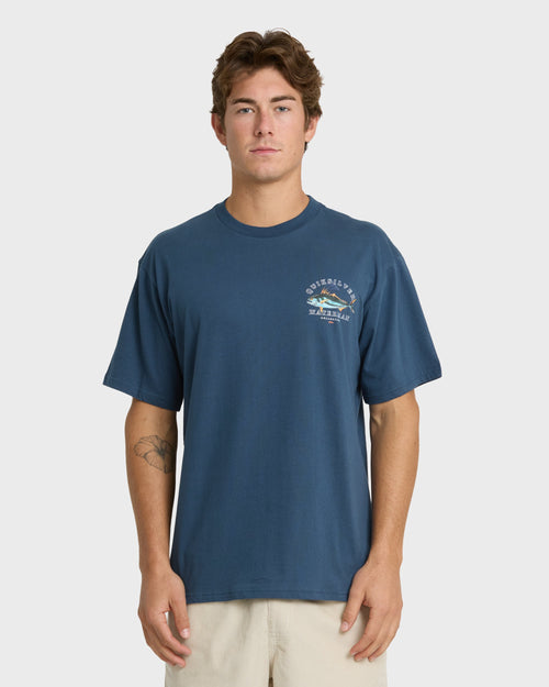 Waterman Rooster Classic Short Sleeve Knit T-Shirt - Dark Denim