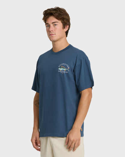 Waterman Rooster Classic Short Sleeve Knit T-Shirt - Dark Denim