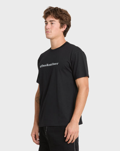 Chrome English Short Sleeve Knit T-Shirt - Black