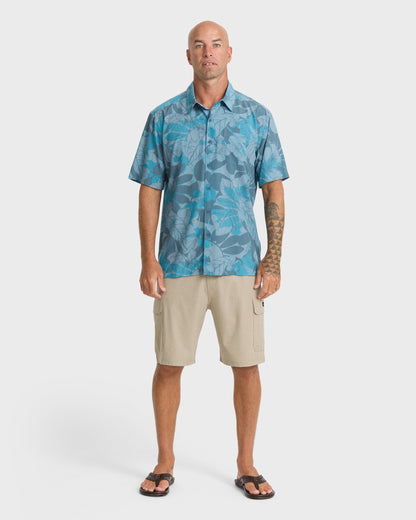 Waterman Performance Pack Short Sleeve Woven Shirt - Real Teal