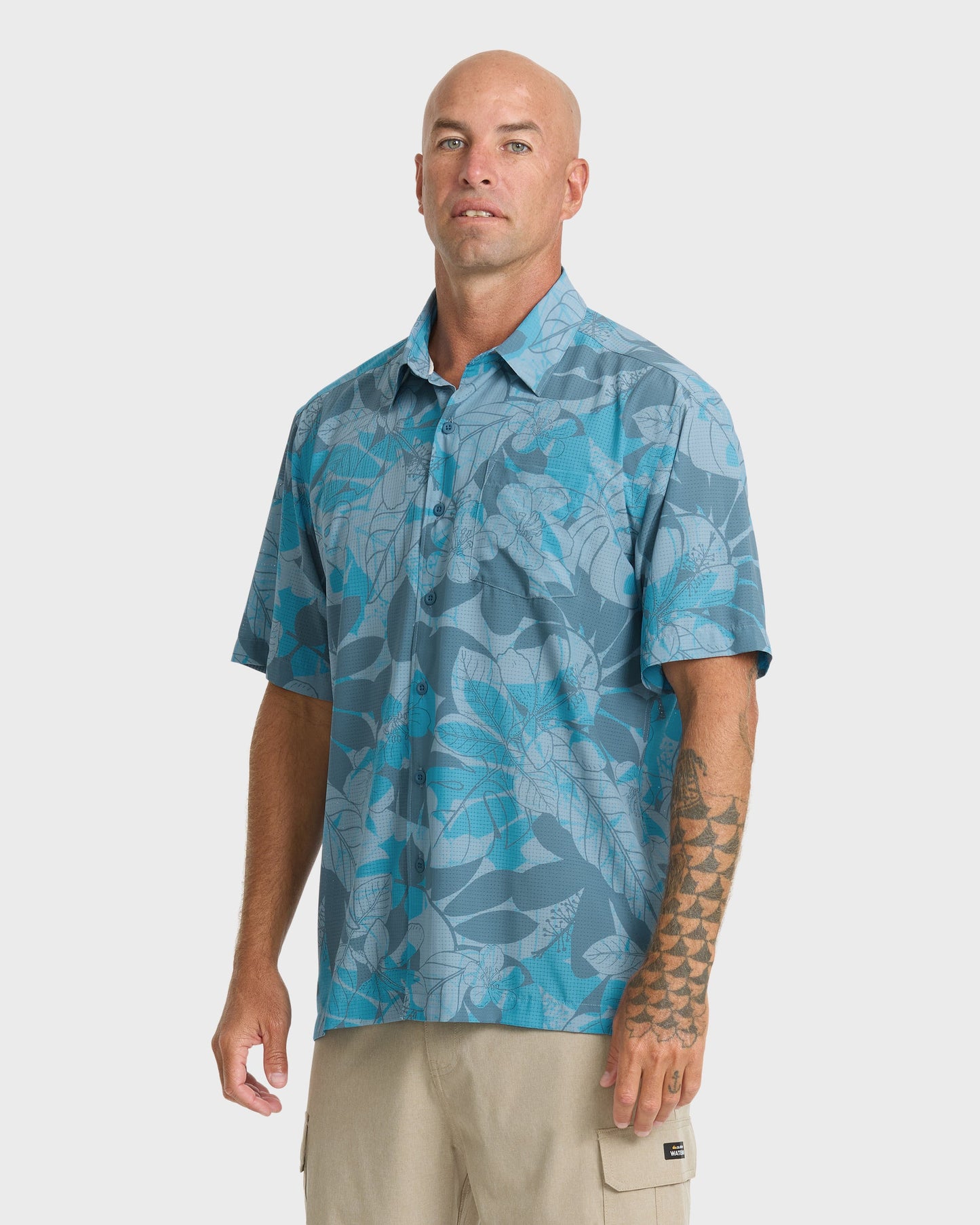 Waterman Performance Pack Short Sleeve Woven Shirt - Real Teal