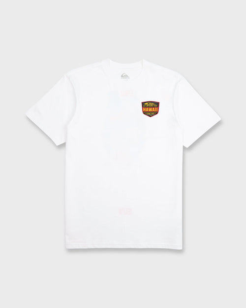 Hawaii Shield Short Sleeve Cotton T-Shirt - White