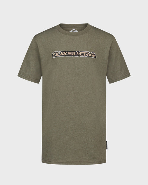 Boys Camo Wordmark Short Sleeve T-Shirt